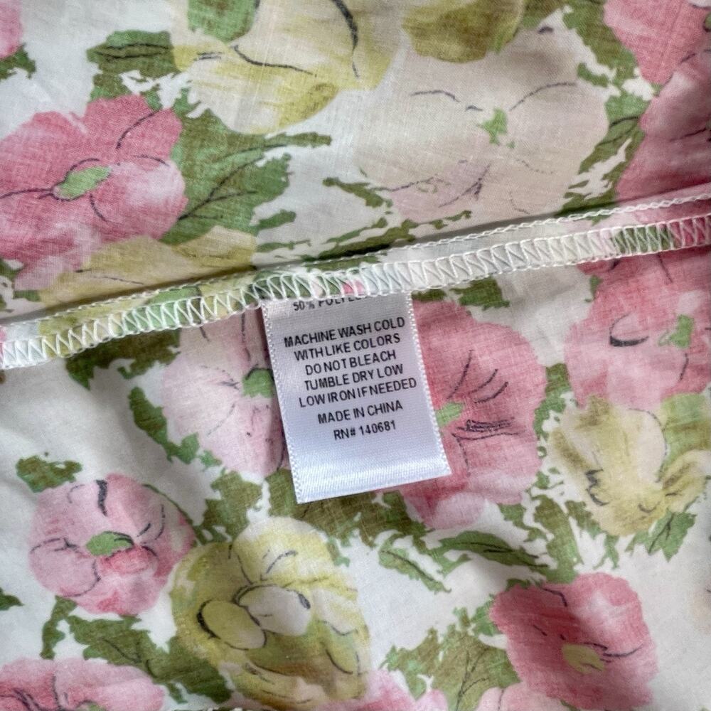 Unique Vintage Womens Strawberry Print Swing Dress Cream Red Green V-Neck M NWT - Picture 8 of 8